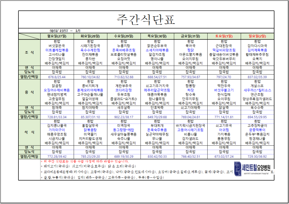 	2021.12.27~2022.01.02주간식단표